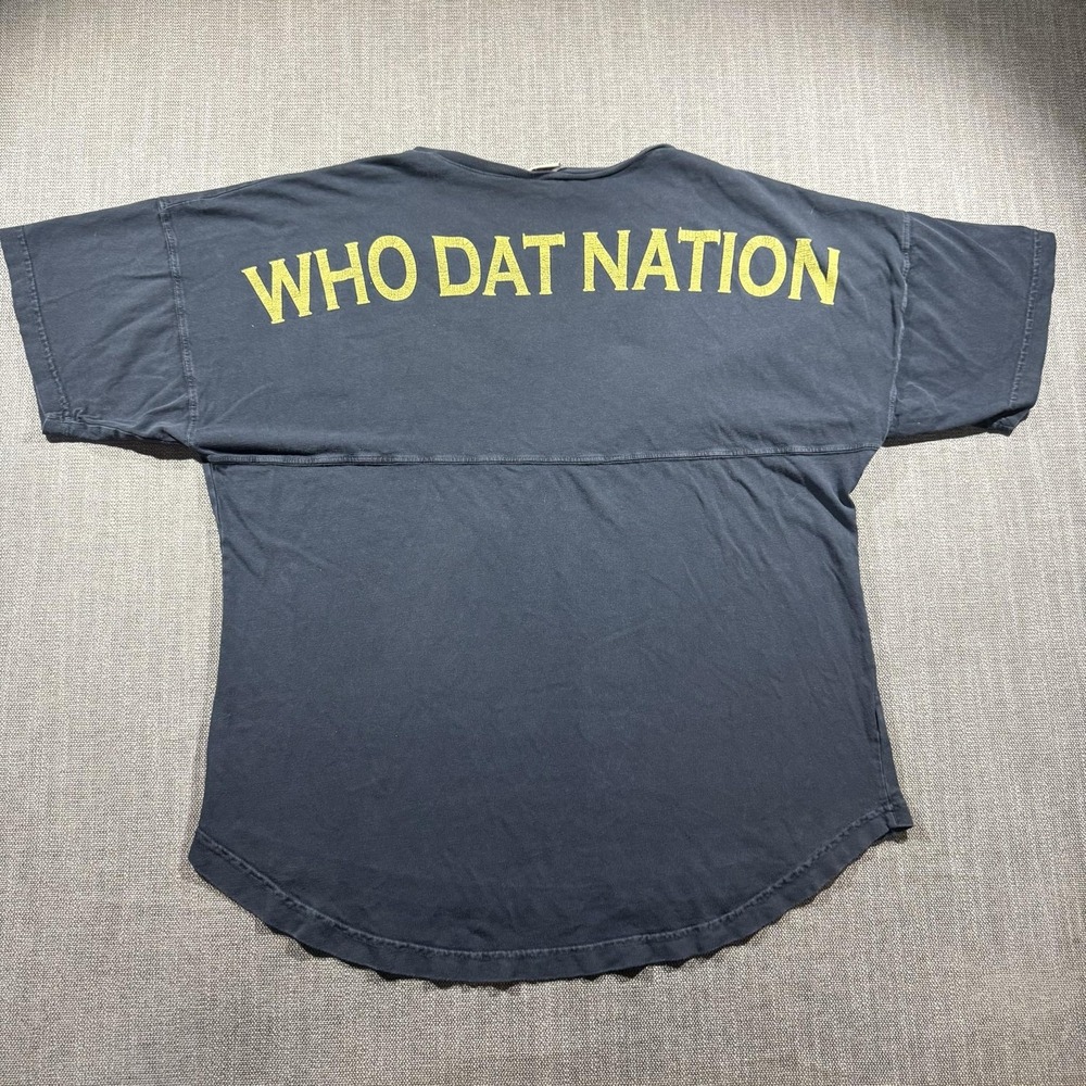 New Orleans Saints Shirt Womens Large Black NFL Football Spirit Who Dat Nation